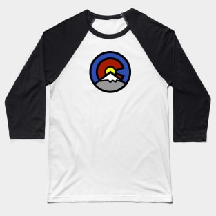 Denver Colorado - Colorado Flag Logo Design Baseball T-Shirt